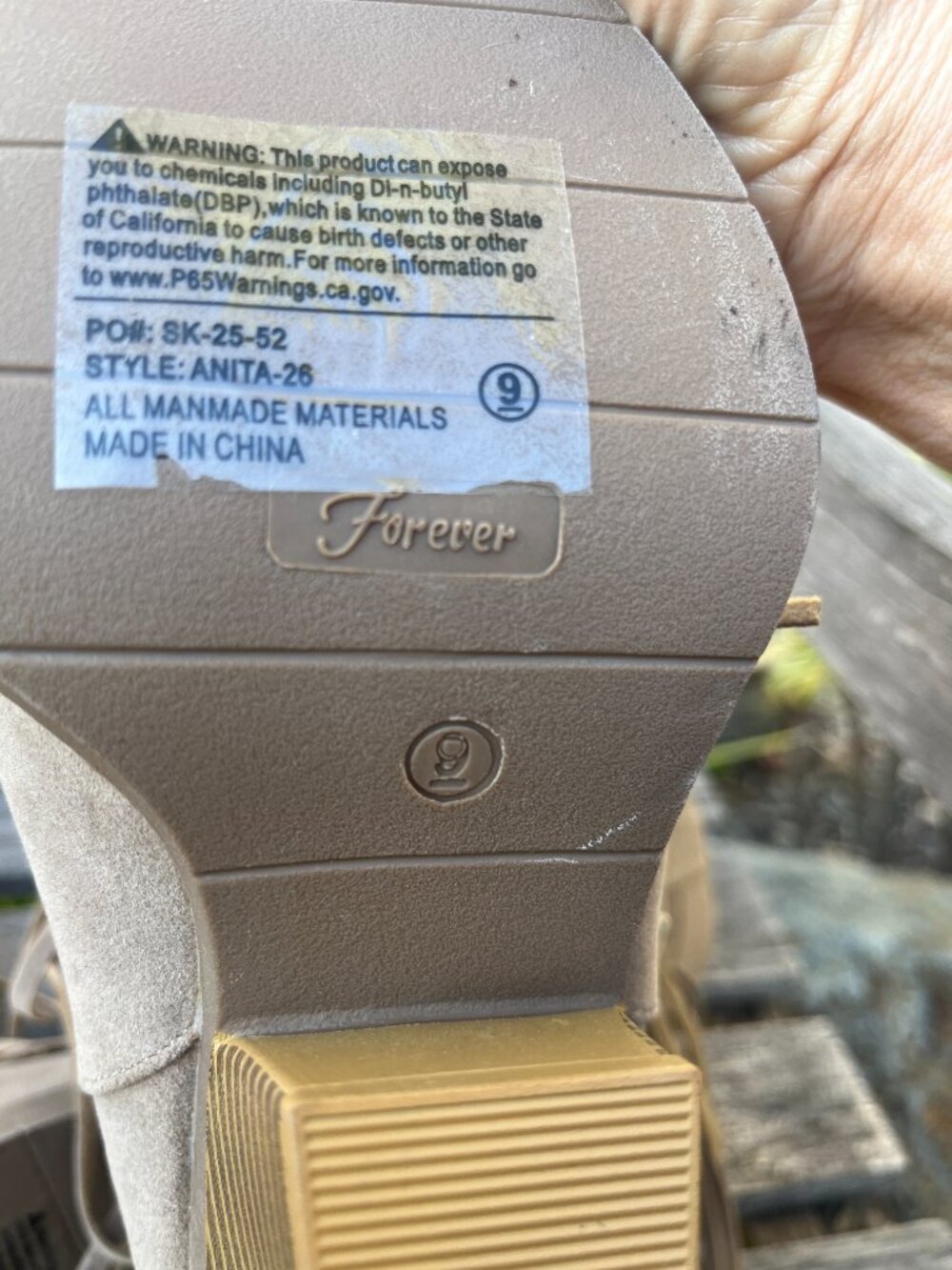 Forever Tan Faux New Suede/Leather Layered Fringe Boots, Size 9 - Picture 10 of 11
